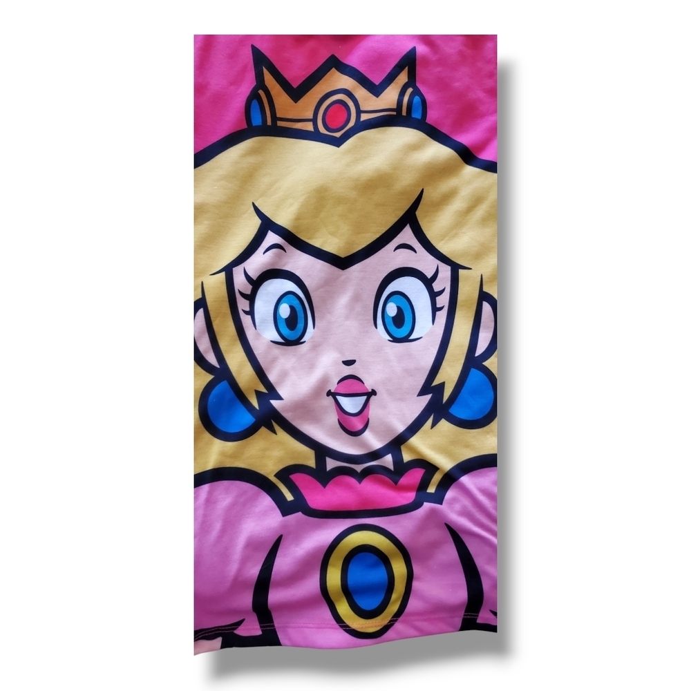 PRINCESS PEACH Mario Brothers SUPER NINTENDO WORLD™ Pink Girls Large NWOT tshirt - Picture 6 of 9